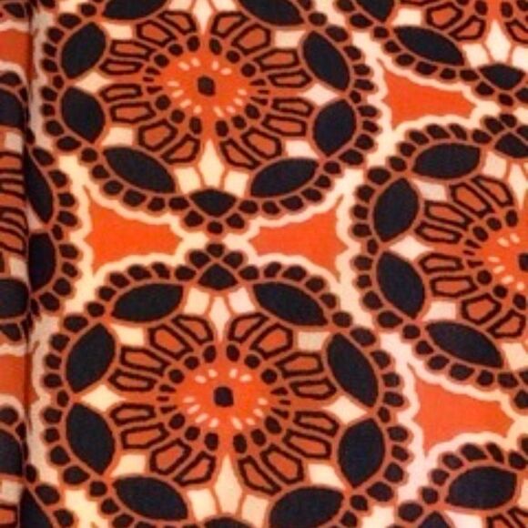 Orange and Navy Print Dress - Picture 3 of 6
